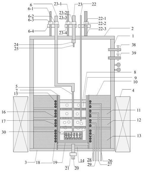 Immersion type phosphide synthesis and growth device under magnetic field