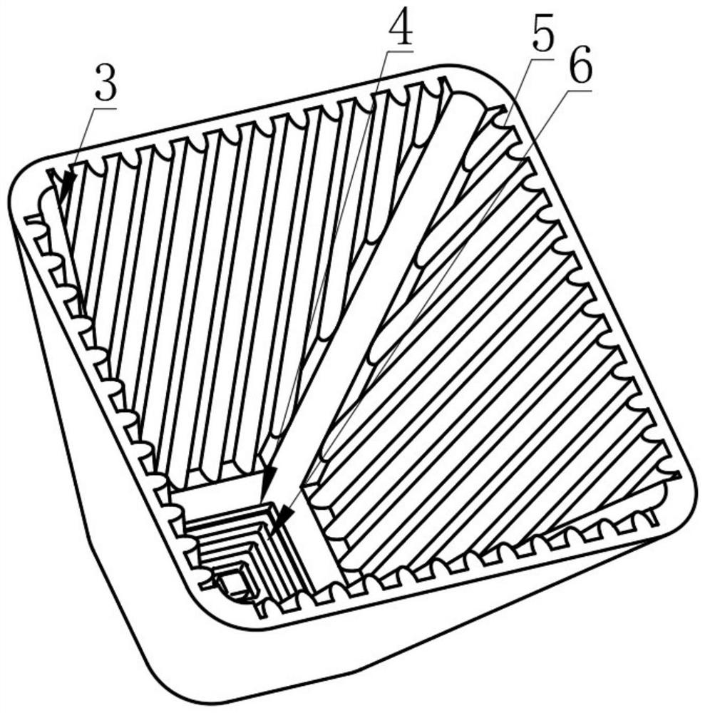 Partitioned texture ice dredging ice box