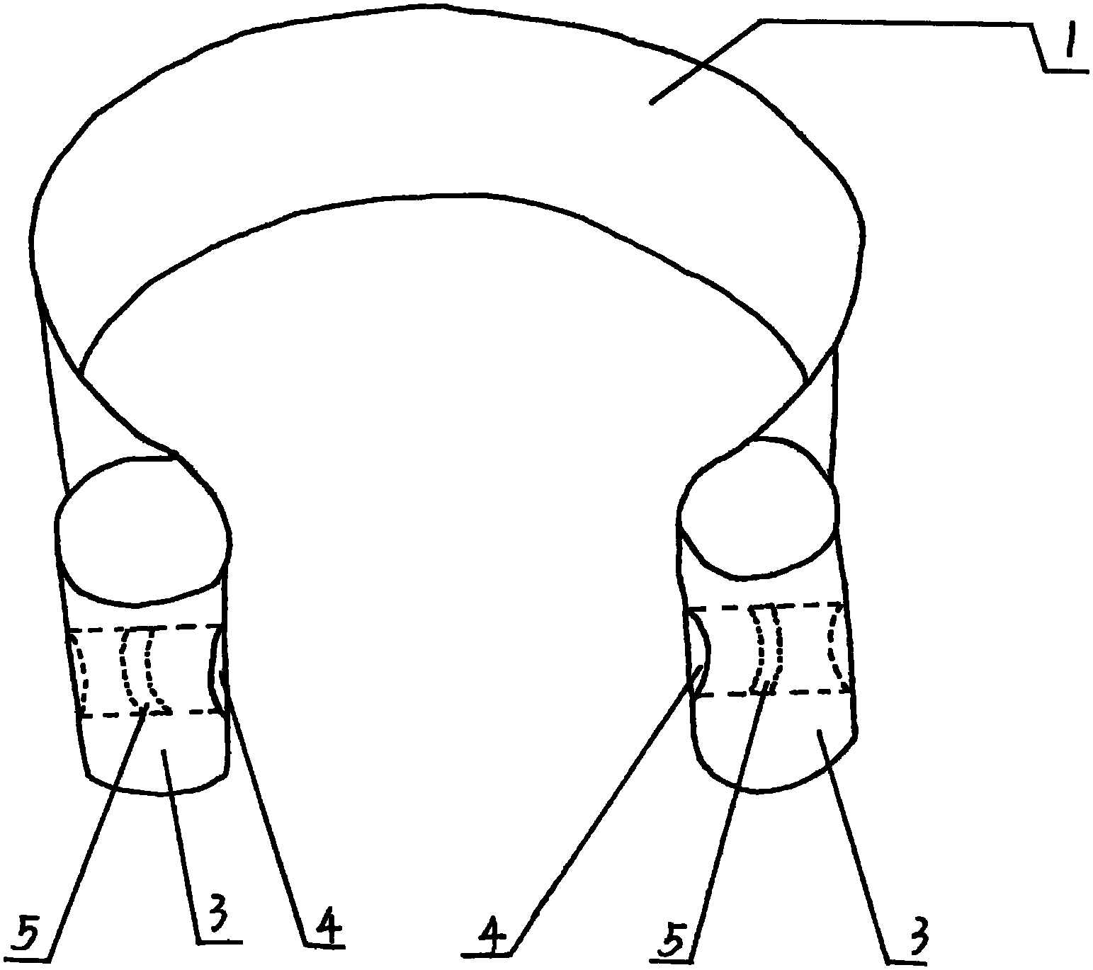 Sleeve ring used for protecting chopping board from cracking