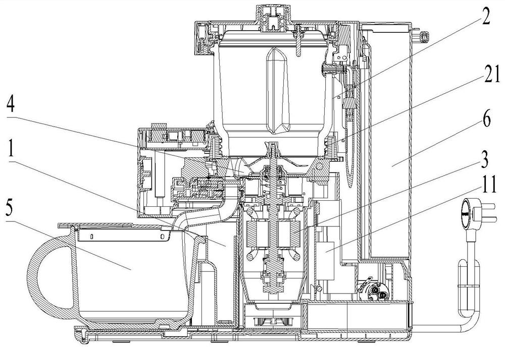 Processing method of nutritional paste easy to clean and food processor