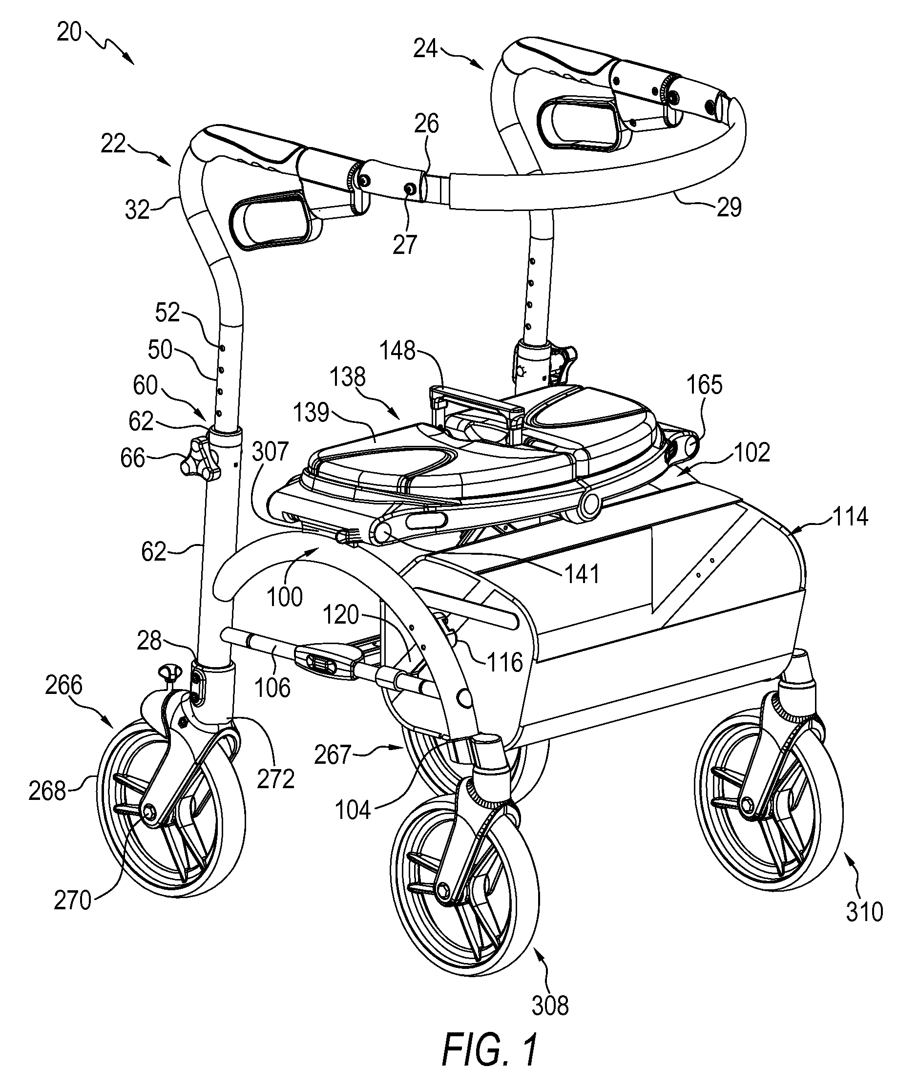 Foldable walker apparatus