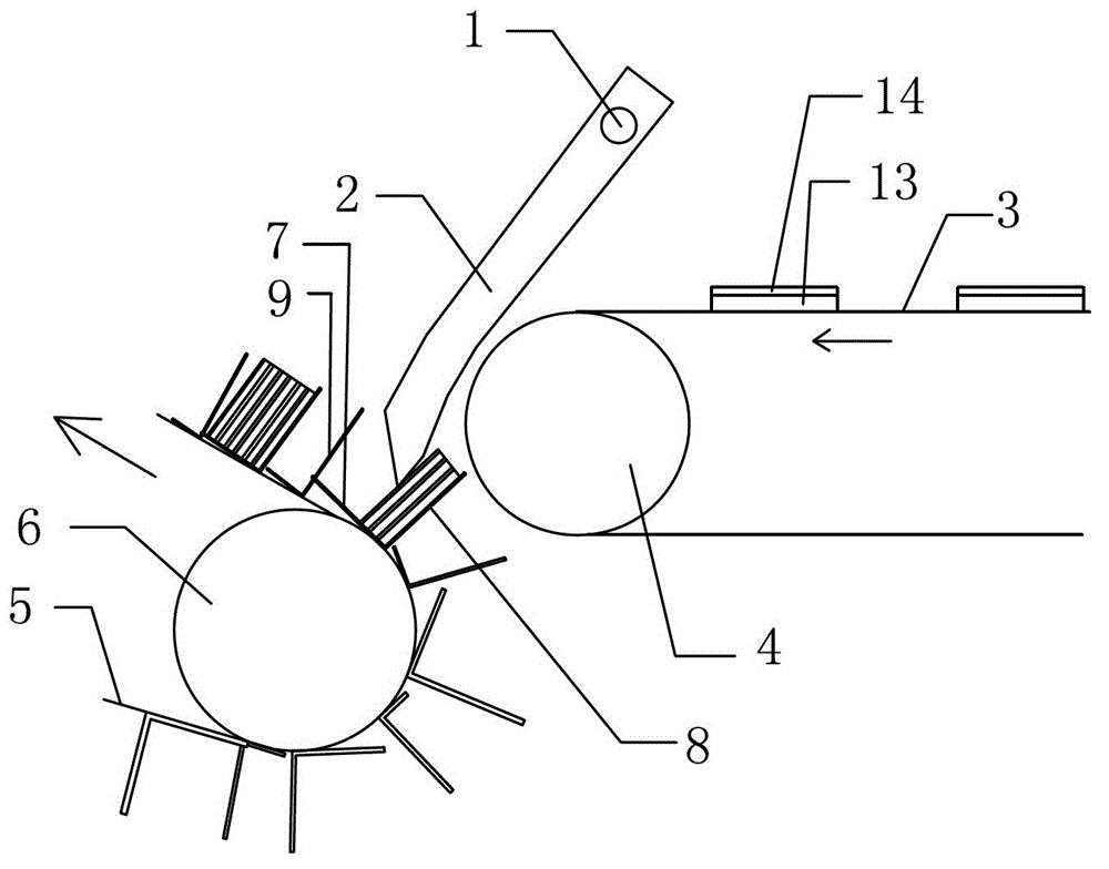 Lead-acid battery medium-density automatic packing machine anti-partition tilting and pole group overturning device