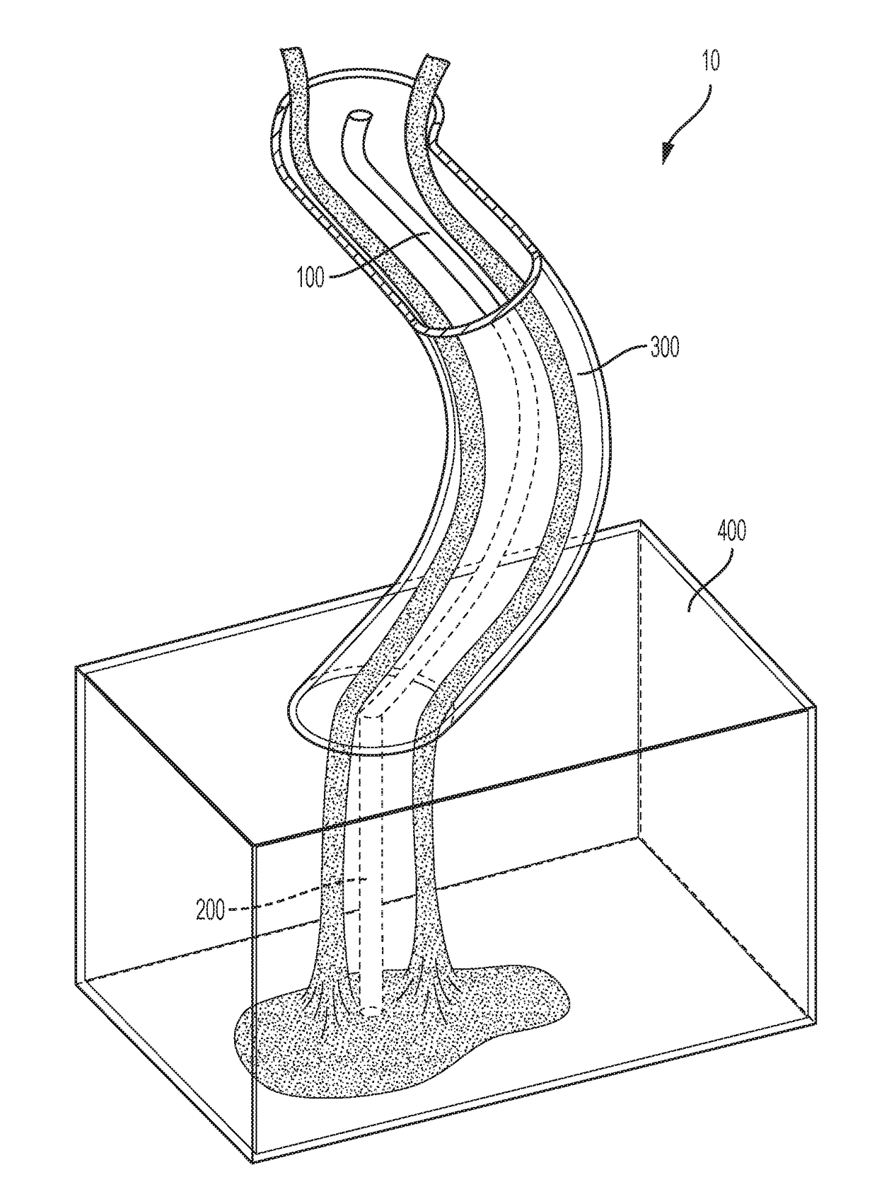 Method for making hybrid ceramic/metal, ceramic/ceramic body by using 3D printing process