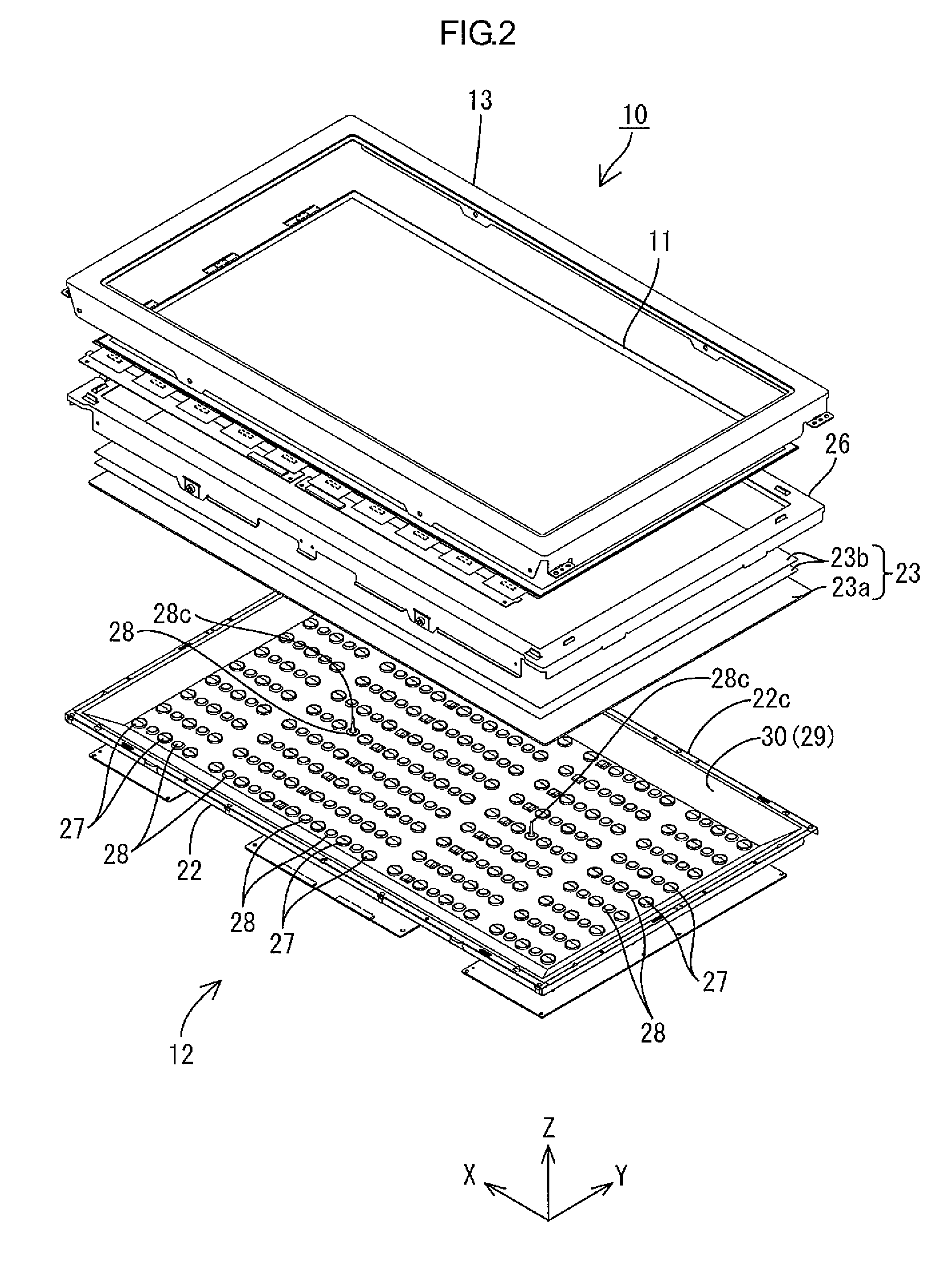 Display device and television receiver