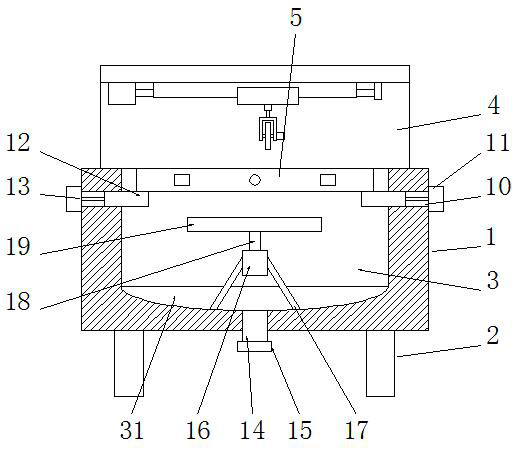 Plastic injection molding cutting platform facilitating material overturning