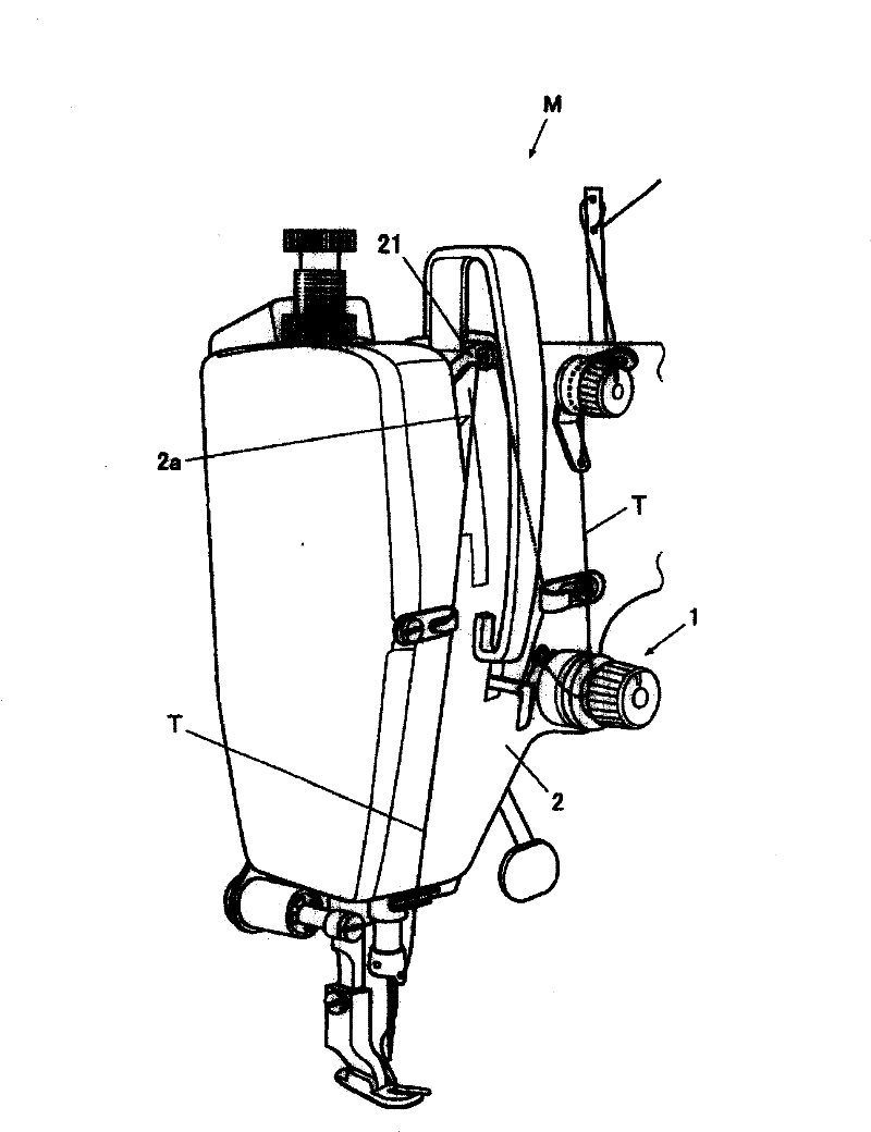 Wire-clamping device for sewing machine