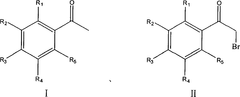 Process for synthesizing alpha-bromoacetophenone compound