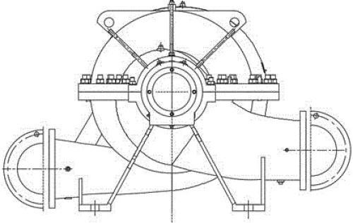 Double-inlet horizontal split centrifugal pump