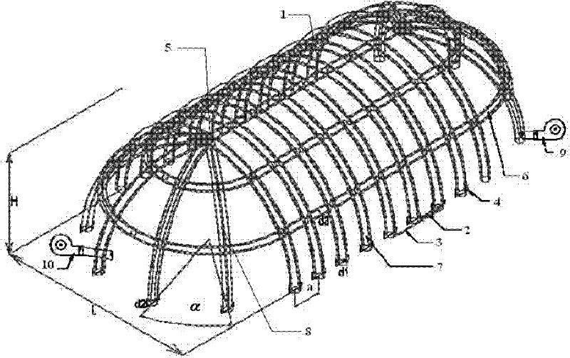 Mixed inflatable film structure