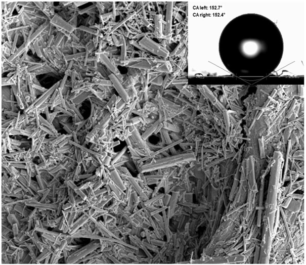 Method for constructing fabric surface with passive daytime radiation cooling function and special wettability function