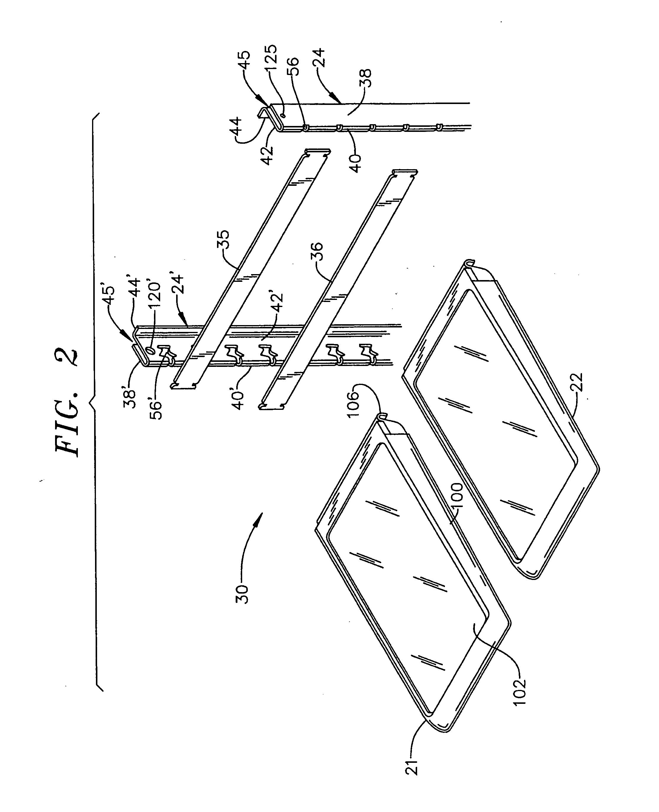 Refrigerator rail system for removably supported side-sliding shelves