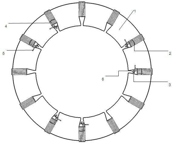 Novel discrete automatic magnetism-adjusting and speed-adjusting motor stator structure