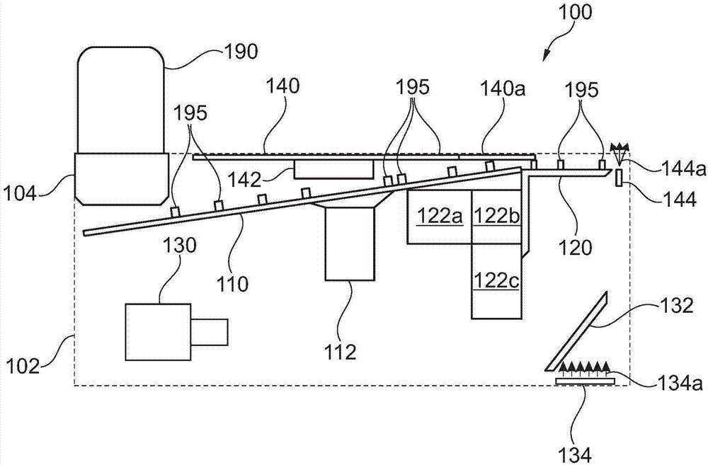 Supply of components using vibration and optical detection of the components from below by an integrated camera