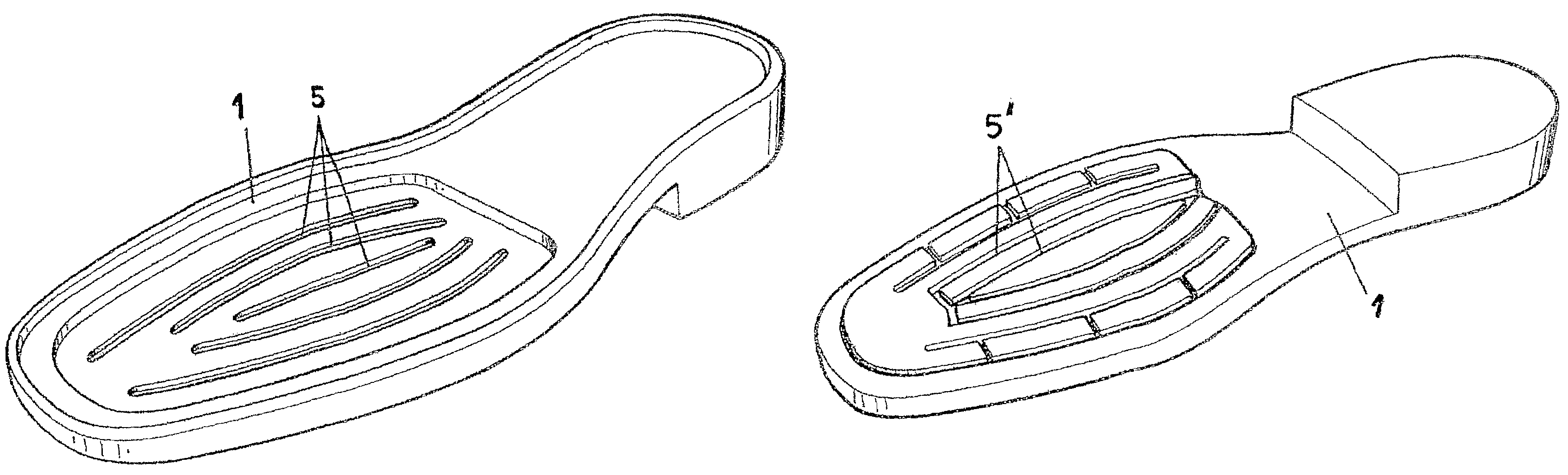 Self-ventilated, ergonomic footwear and sole