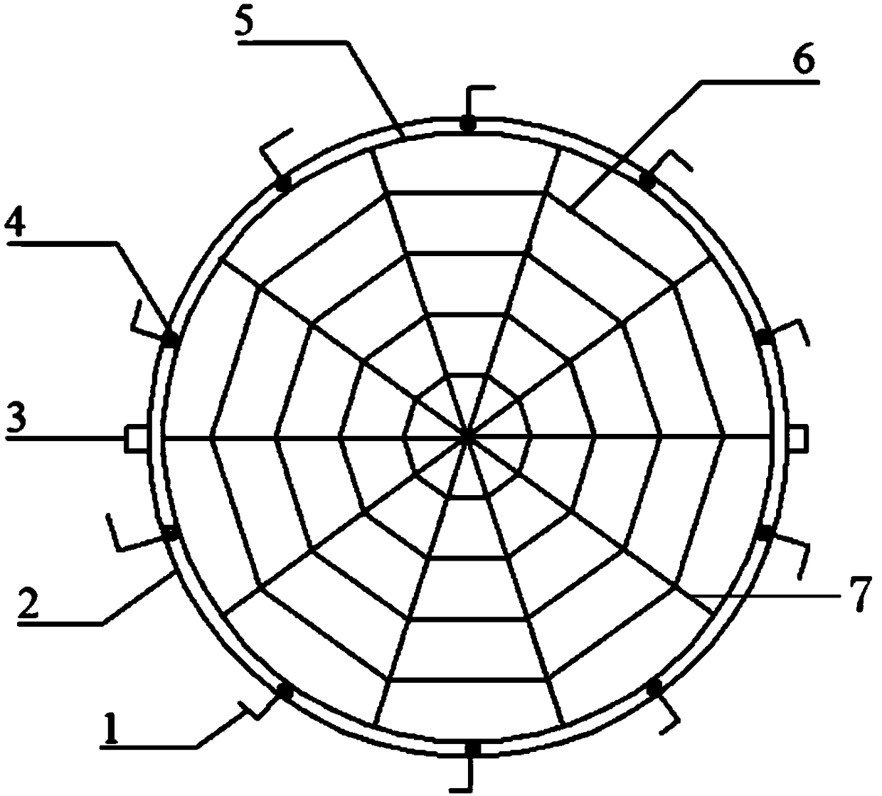 Photocatalytic flue gas mercury removal device in power plant chimney