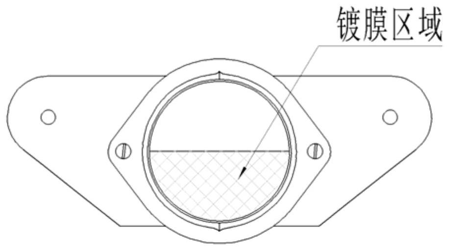 Rear navigation lamp with lower hemisphere plated with infrared filtering film