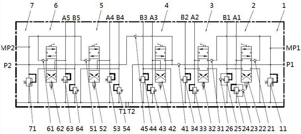 Multi-path reversing device of lorry-mounted crane