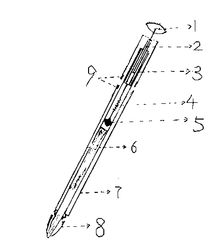 Gel pen core cleaning device