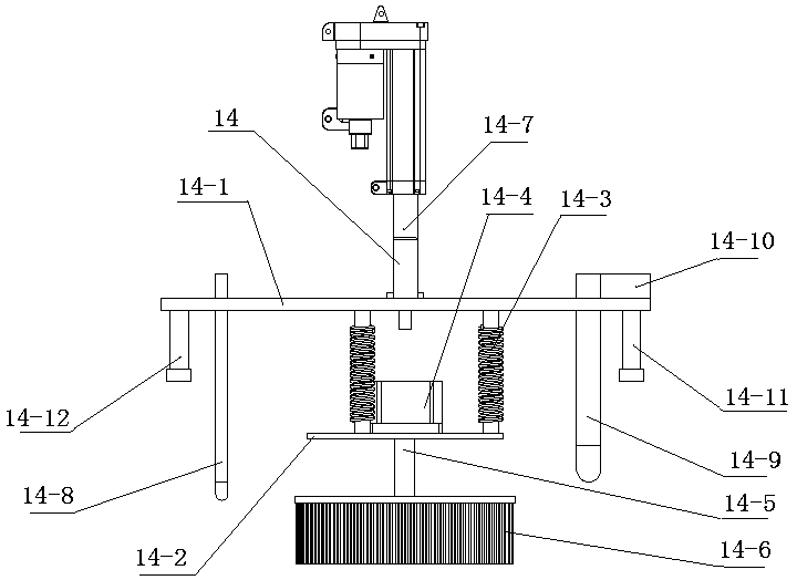 Gantry swing arm type automatic vehicle cleaning mechanism