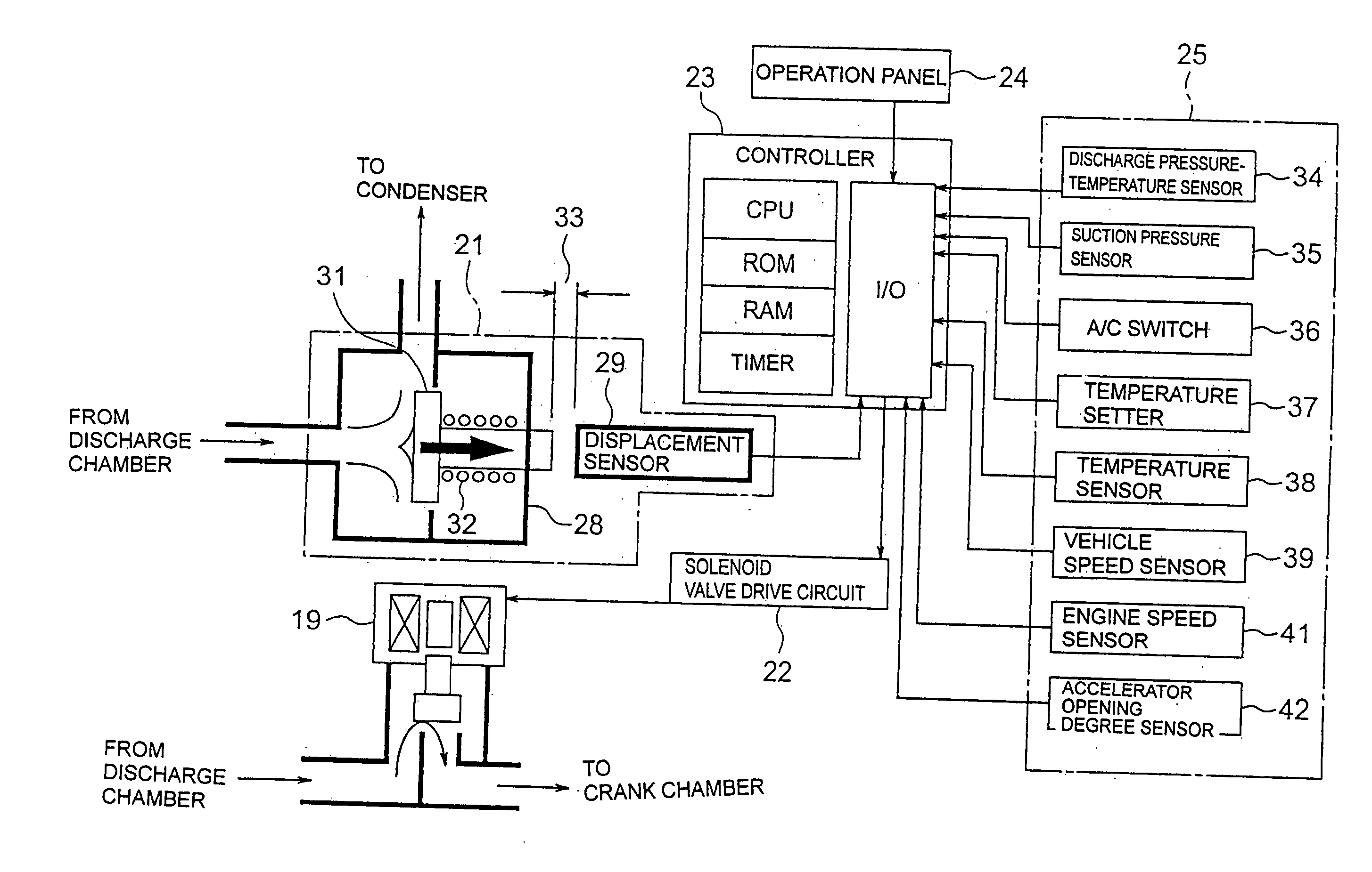 Air conditioning apparatus using variable displacement compressor