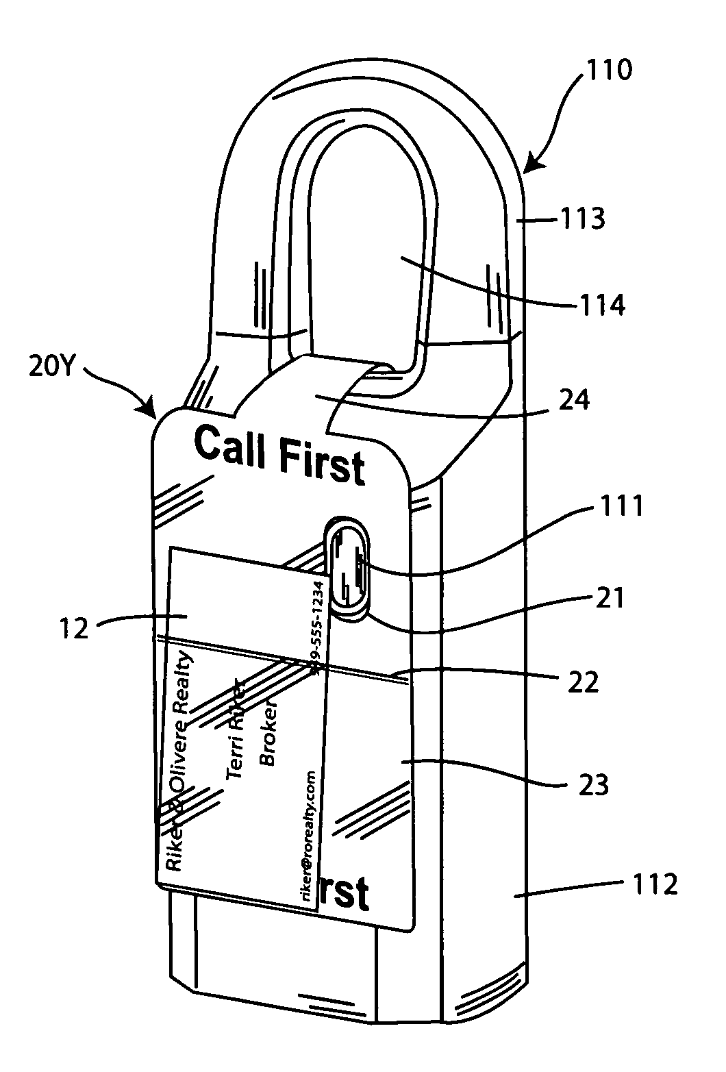 Home showing lockbox tag system