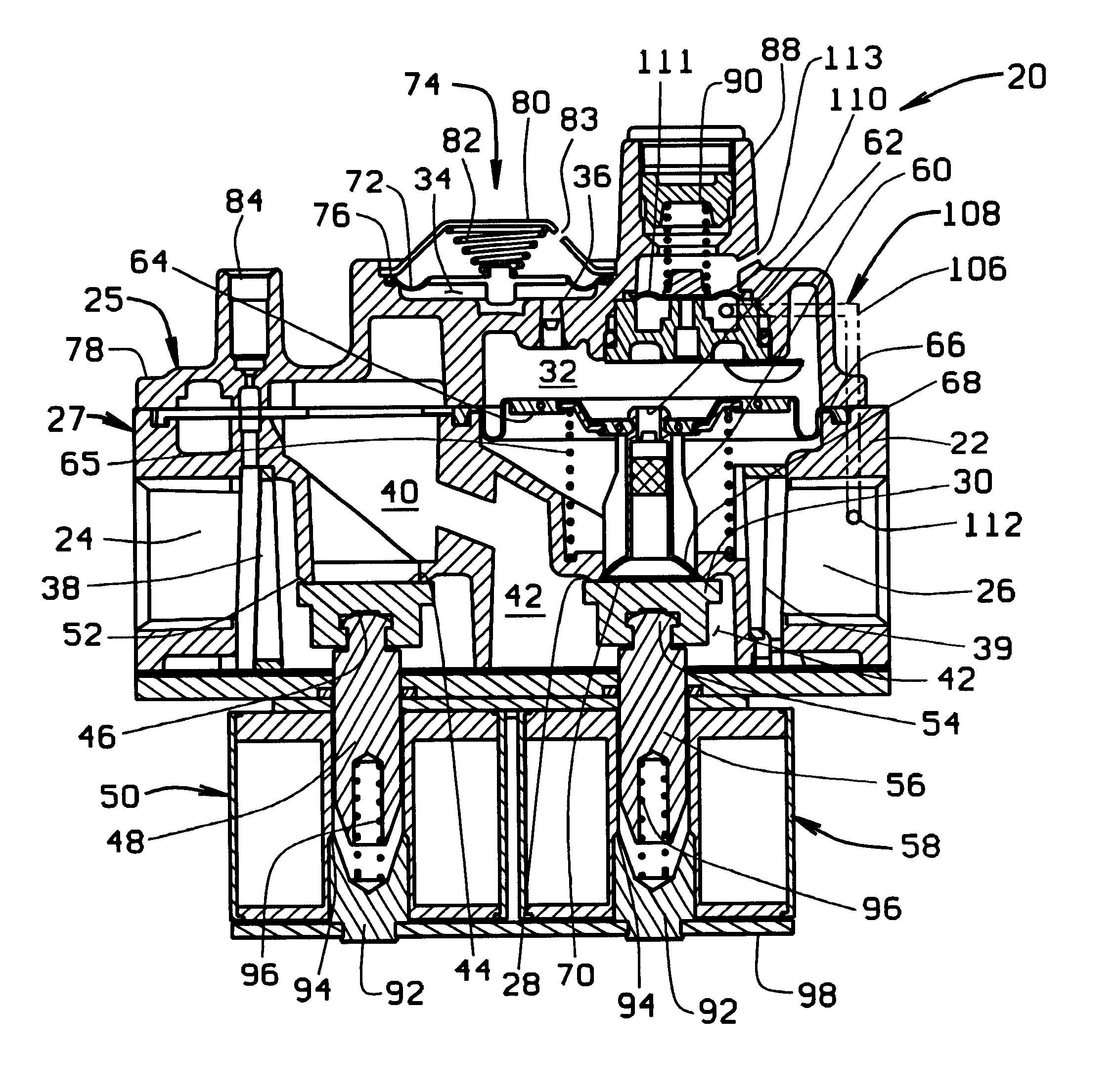 Slow opening gas valve