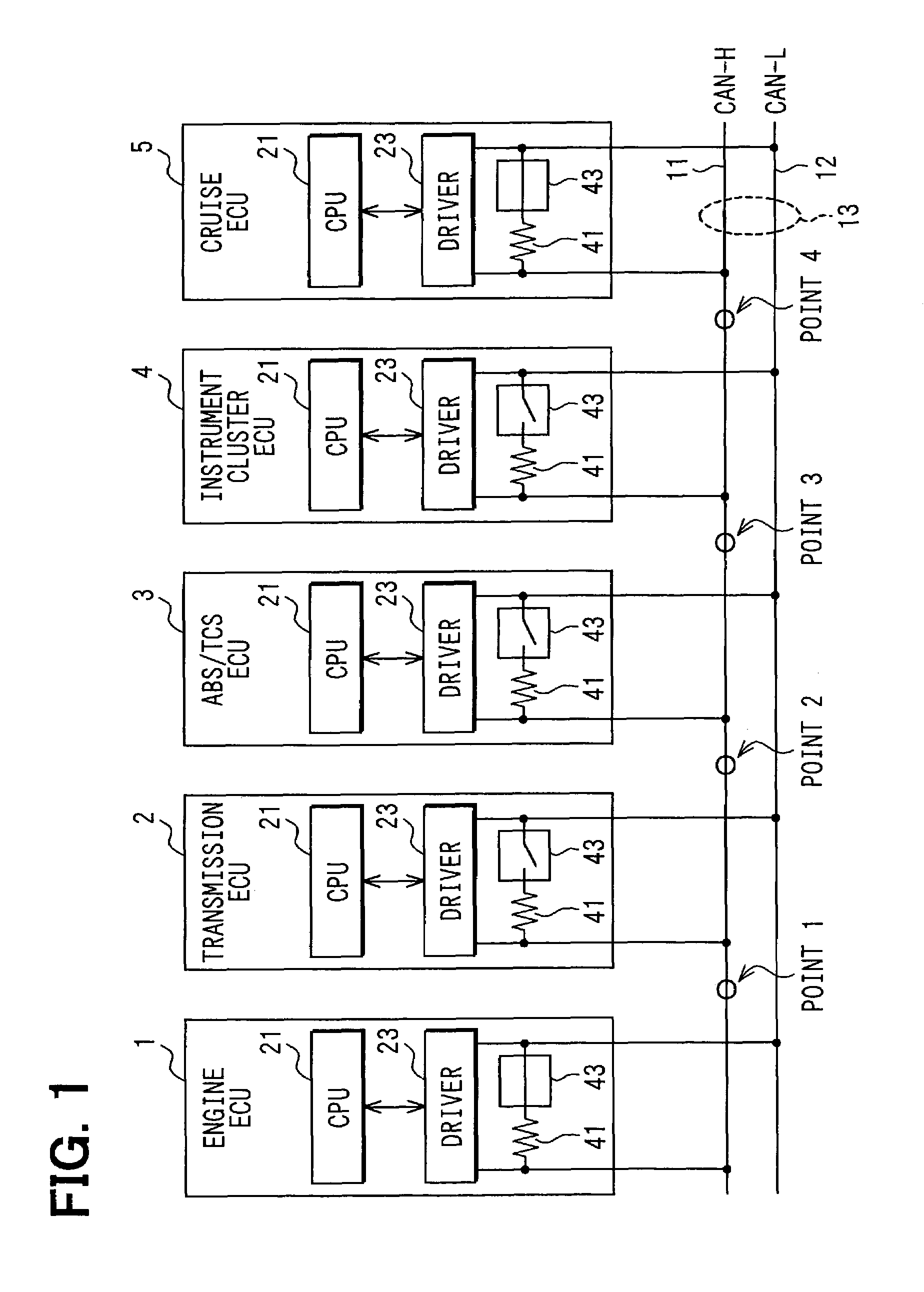 Communications system of two-wire line enhancing fail-safe performance