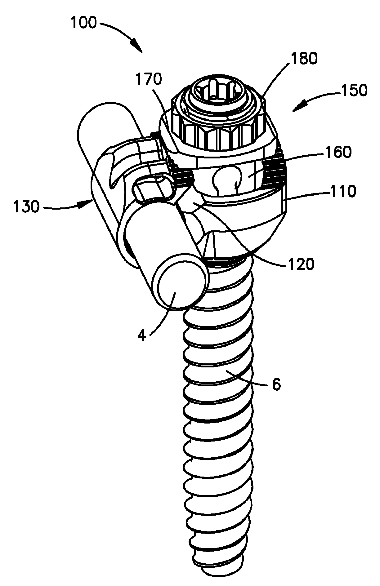 Clamps used for interconnecting a bone anchor to a rod