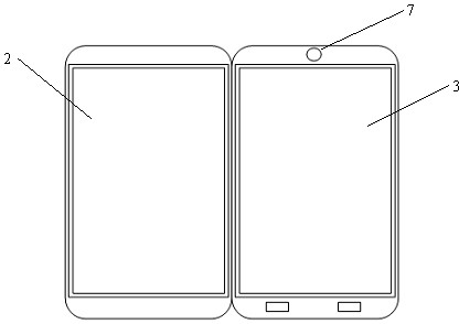 Foldable double-screen intelligent mobile phone