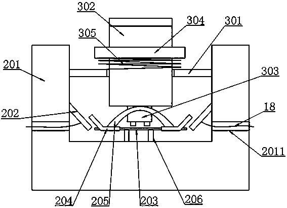 Circulating bucket lifting discharging device of roller press