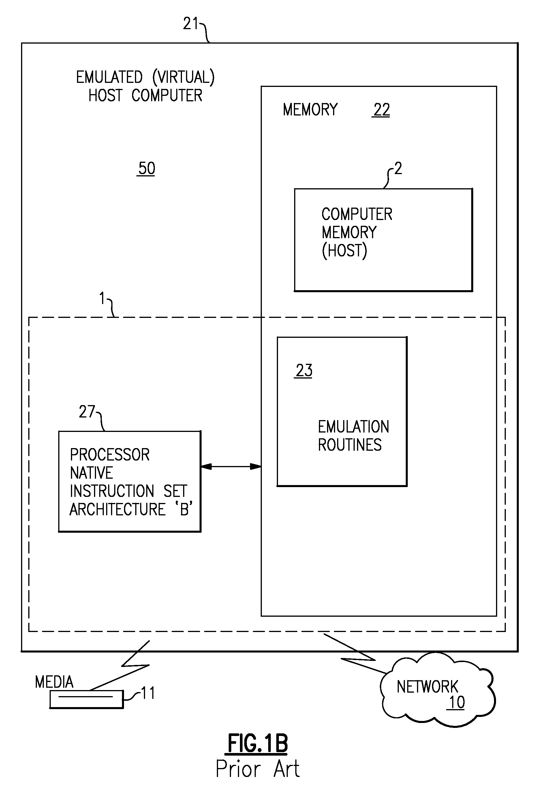 Page mapped spatially aware emulation of computer instruction set