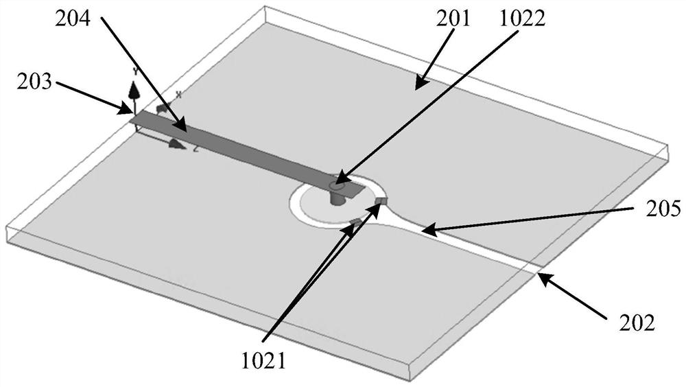 Transmission-type electromagnetic surface unit and laminated array structure