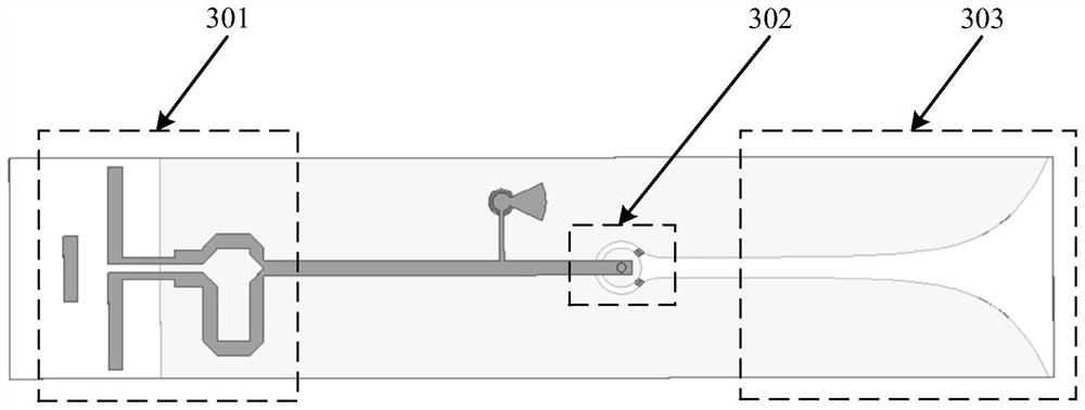 Transmission-type electromagnetic surface unit and laminated array structure