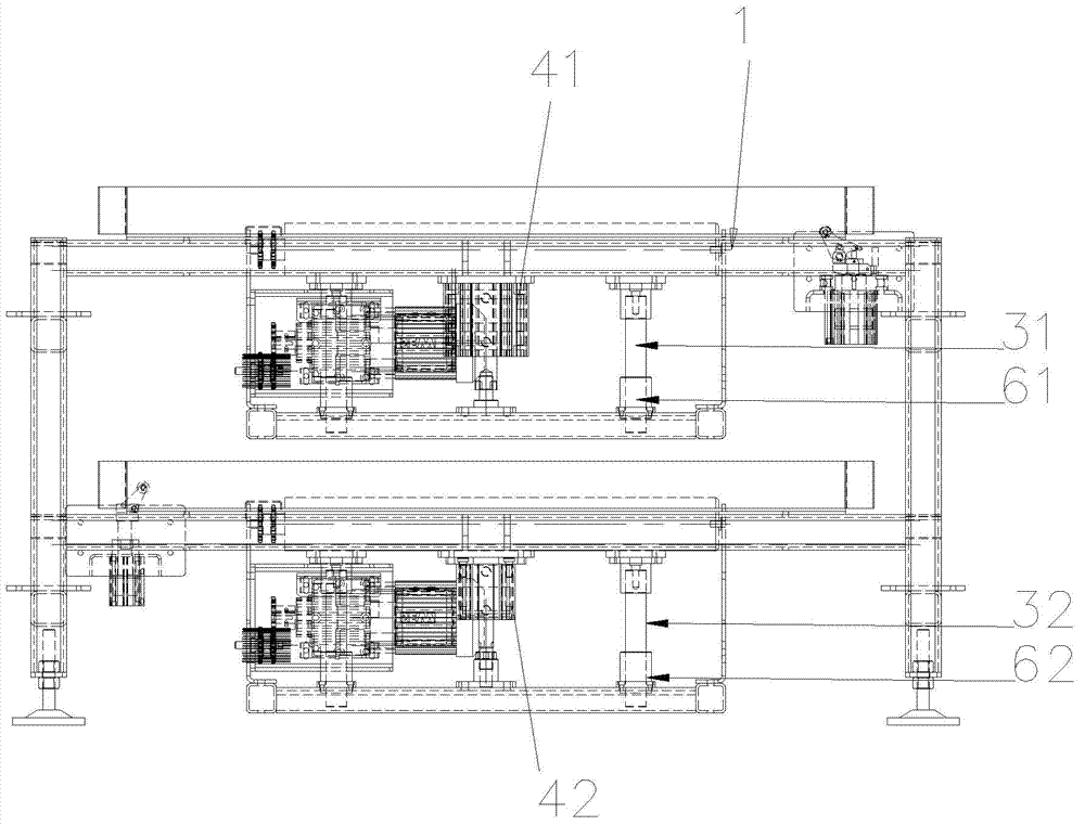 Double-layer jacking transfer machine