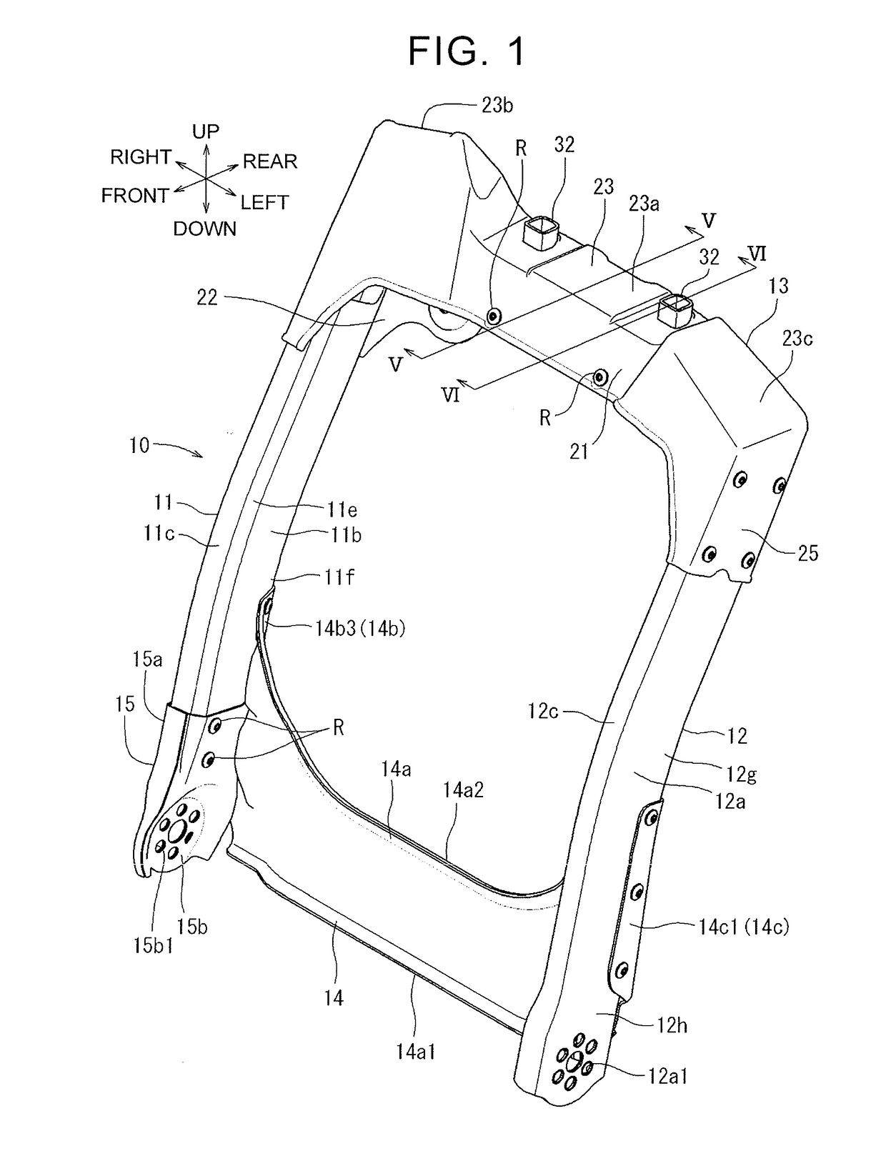 Back frame structure for vehicle seat