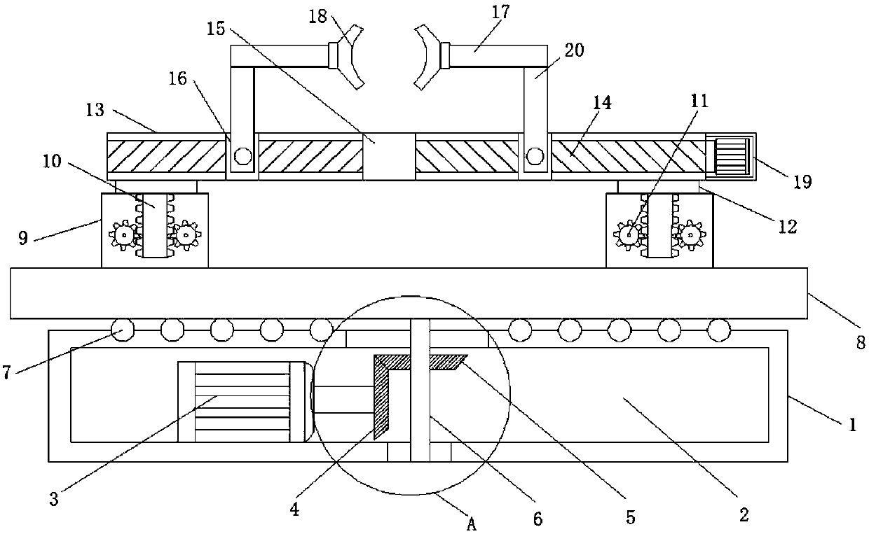 Glass steel tube fast clamping device