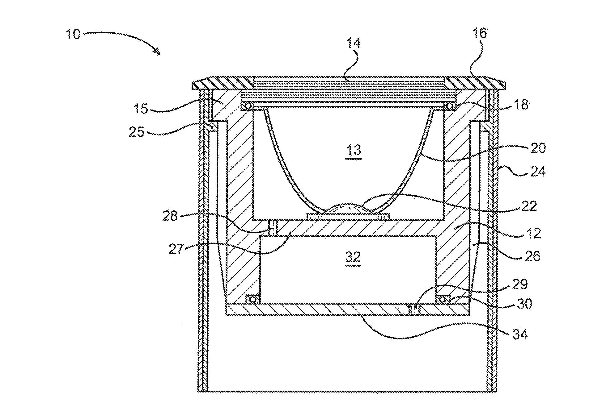 In-Grade and Under-Water Light Fixture Housing Made of Ceramic Material