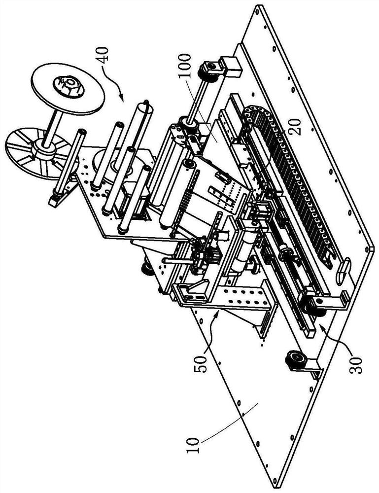 Fixing device for product label attaching and automatic labeling device