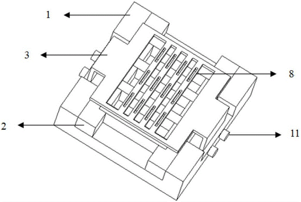 Cement-based material forming test die for embedding electrode