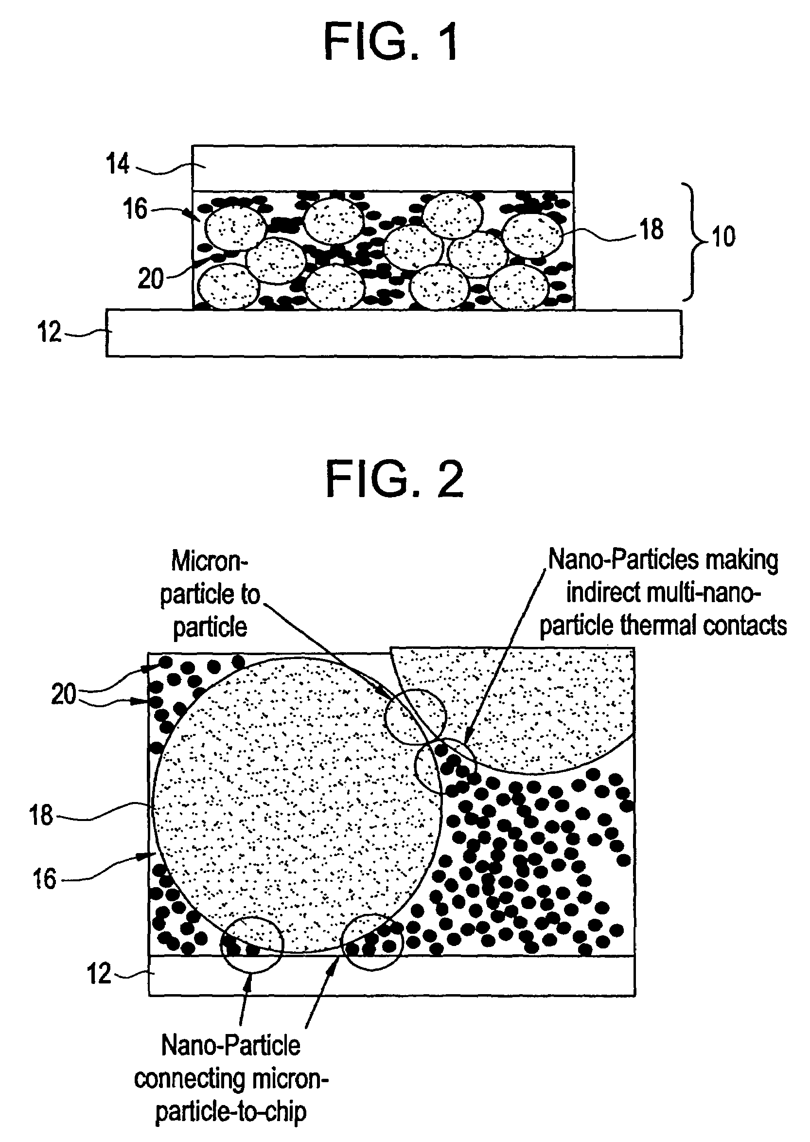 Thermal conductive material utilizing electrically conductive nanoparticles