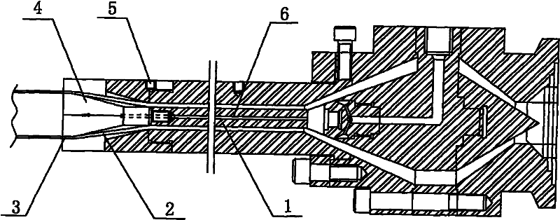 Online biaxial-orienting PVC extrusion molding mould