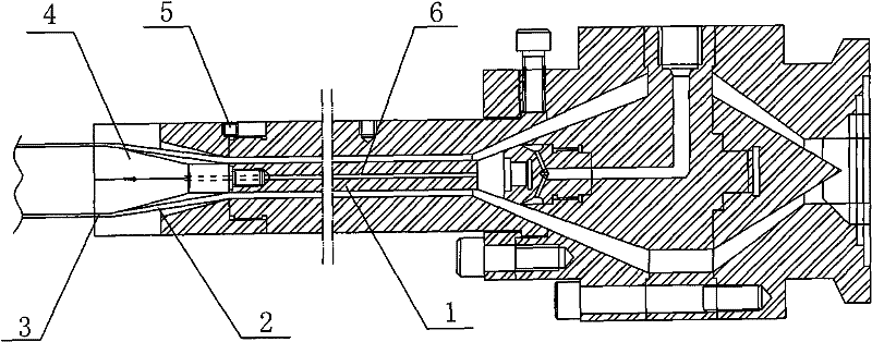 Online biaxial-orienting PVC extrusion molding mould