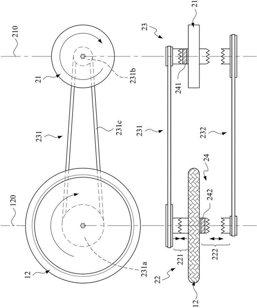 A flywheel device of a bicycle