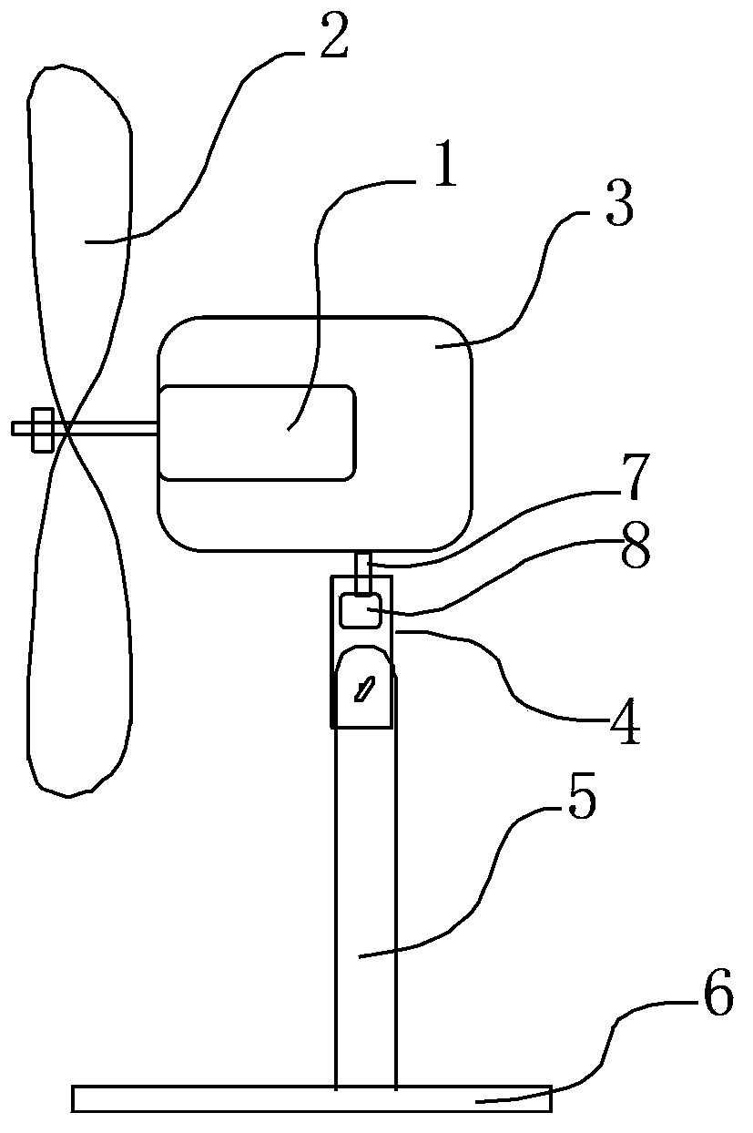 Electric fan with head shaking angle adjustable