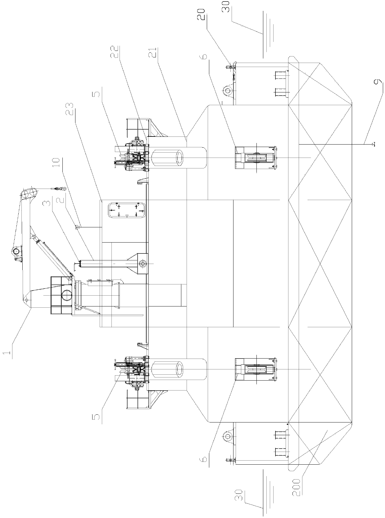 Novel floating type multifunctional seaborne test platform