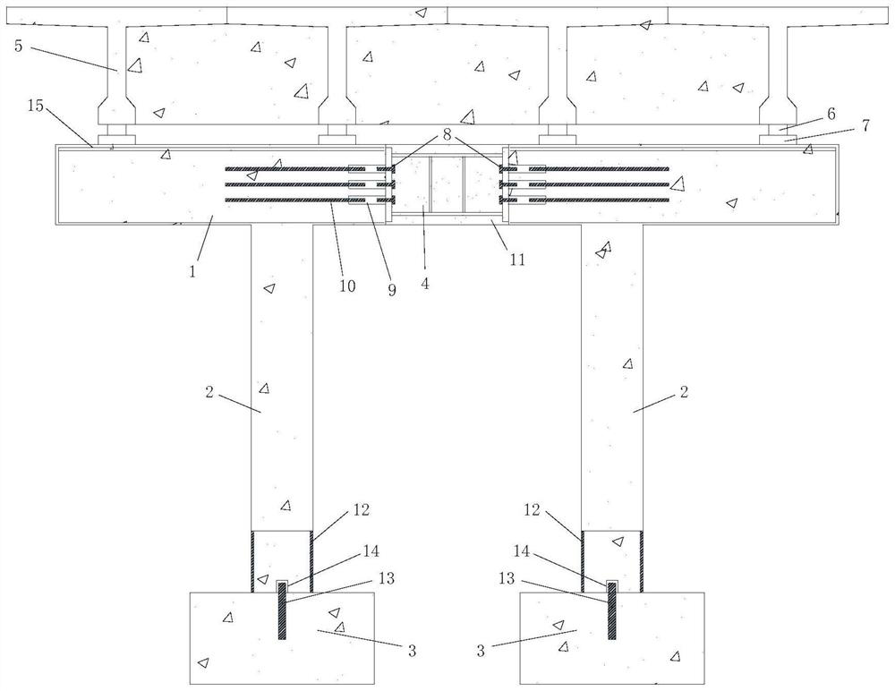 Self-resetting double-column pier system with replaceable shear energy consumption device