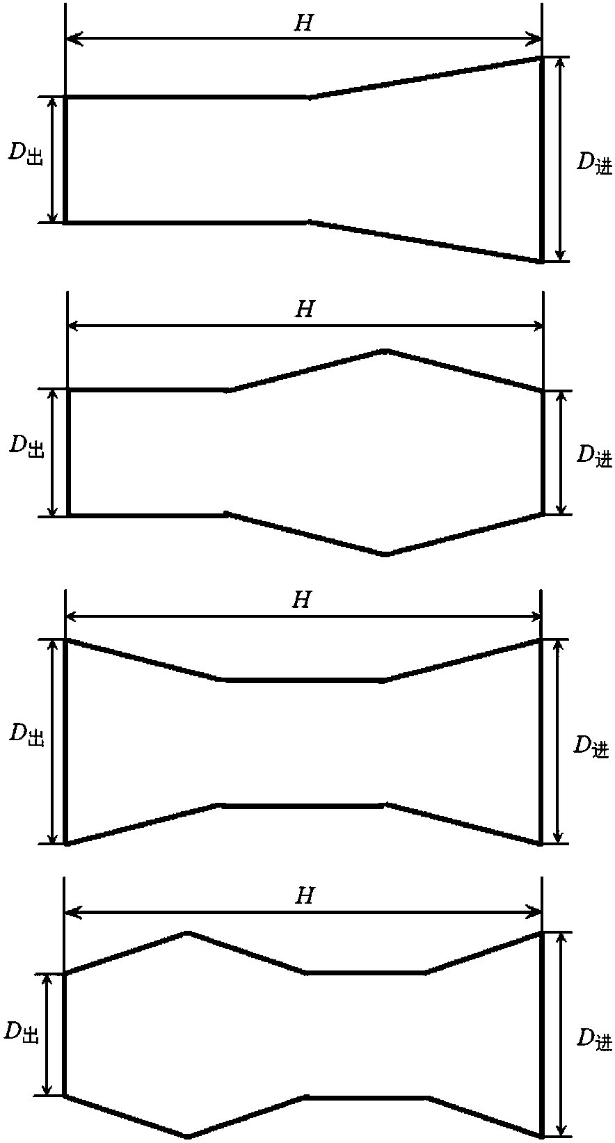 Arc ion plating with combination of magnetic field and lining tapered tube and straight tube composite filtration