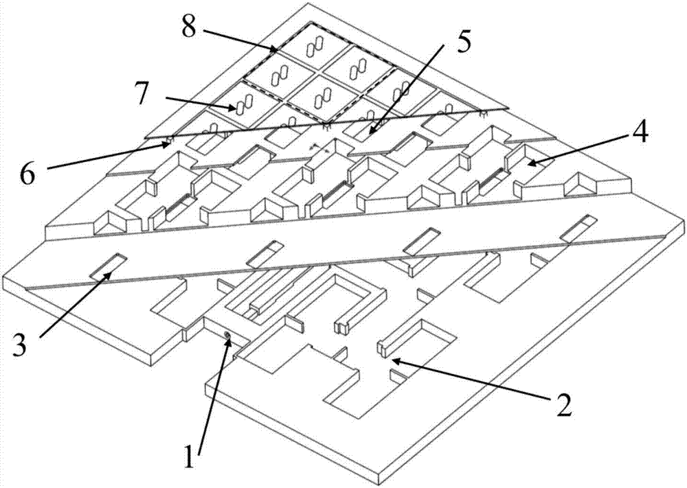 Circular-polarized back-cavity waveguide slot array antenna realized near-field coupling polarizer