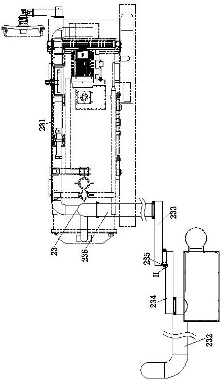 A headless bearing type centrifugal main engine of a centrifugal pipe casting machine