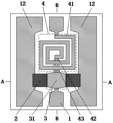 MEMS pressure sensor based on frequency detection principle and preparation method thereof